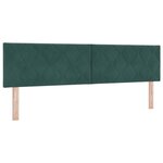 vidaXL Tête de lit LED Vert foncé 180 cm Cuir synthétique