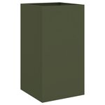 vidaXL Jardinière vert olive 42x38x75 cm acier