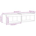 vidaXL Meubles TV avec lumières LED 2 Pièces blanc 60x30x30 cm