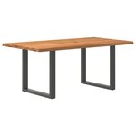 vidaXL Table à manger marron clair bois de chêne massif rectangulaire