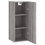 vidaXL Armoire murale sonoma gris 34 5x34x90 cm bois d'ingénierie