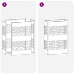 vidaXL Porte-parapluie avec stockage Rose 28 x 12 x 41 cm Acier