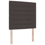 vidaXL Lit avec matelas à ressorts - Marron foncé  80x200 cm  tissu