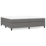 vidaXL Cadre de lit gris foncé 200x200 cm tissu