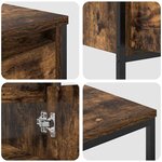 vidaXL Ensemble de mobilier de salle de bain 3 Pièces Chêne fumé et noir