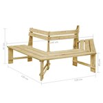 vidaXL Banc de jardin 240 cm Bois de pin imprégné