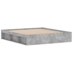 vidaXL Cadre de lit gris béton 180x200 cm super king