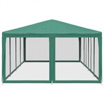 vidaXL Tente de fête avec 12 parois latérales en maille vert 8x4m PEHD
