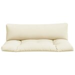 vidaXL Coussins de palette lot de 2 crème tissu