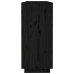 vidaXL Buffet Noir 120x35x80 cm Bois massif de pin