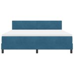 vidaXL Lit à ressorts avec matelas Bleu foncé 180 x 200 cm tissu