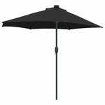 vidaXL Parasol de jardin Noir 294 x 150 x 223 cm tissu