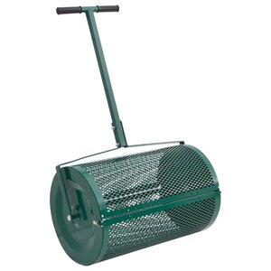 vidaXL Épandeur de compost 75L vert Ø40x60 cm acier
