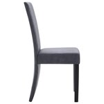 vidaXL Chaises à manger lot de 4 gris similicuir daim