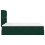 vidaXL Cadre de lit ottoman avec matelas vert foncé 140x190 cm velours