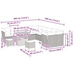 vidaXL Ensemble de canapé de jardin 13 Pièces Noir polyrotin