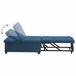 vidaXL Canapé-lit escamotable Bleu 194 x 50 x 82 cm Contreplaqué