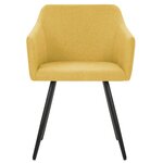 vidaXL Chaises à manger lot de 4 jaune tissu