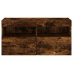 vidaXL Unités murales TV avec LED 4 Pièces chêne fumé bois d'ingénierie