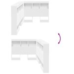 vidaXL Tête de lit de rangement Blanc 100 cm Bois d'ingénierie