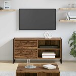 vidaXL Meuble TV Bois Ancien 100 x 36 x 49 5 cm Bois d'ingénierie