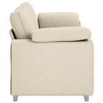 vidaXL Canapé Beige 219 x 80 x 82 cm Tissu en lin mélangé