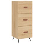 vidaXL Buffet haut Chêne sonoma 34 5x34x180 cm Bois d'ingénierie
