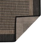 vidaXL Tapis à tissage plat d'extérieur 80x150 cm Marron foncé