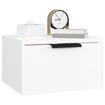 vidaXL Tables de chevet murales 2 Pièces blanc 34x30x20 cm