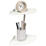 vidaXL Étagère Flottante d'Angle 2 pc Blanc 18 x 18 x 2 cm