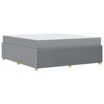 vidaXL Cadre de lit avec matelas Gris clair 180 x 200 cm tissu