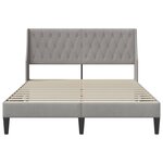 vidaXL Cadre de lit avec tête de lit Gris clair 140 x 200 cm Velours