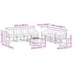 vidaXL Ensemble de canapés d'extérieur 9 pc Blanc et gris clair