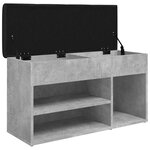 vidaXL Banc à chaussures gris béton 82x32x45 5 cm bois d'ingénierie