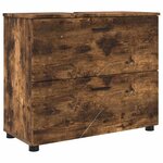 vidaXL Ensemble de mobilier de salle de bain 2 Pièces Chêne fumé