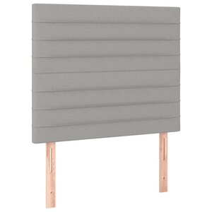vidaXL Tête de lit Gris clair 80x5x118/128 cm Tissu
