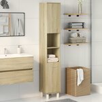 vidaXL Armoire de salle de bain chêne sonoma 30 5x30x179 cm