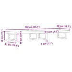 vidaXL Étagère de vasque murale acier et bois massif d'acacia