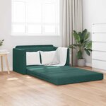 vidaXL Canapé-Lit Vert foncé 124 x 204 x 61 cm Velours