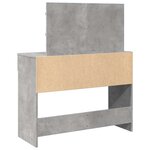 vidaXL Coiffeuse avec LED gris béton 100x40x120 cm