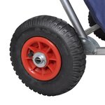 vidaXL Chariot de plage avec roues portable et pliable Bleu