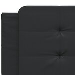 vidaXL Coussin de tête de lit noir 200 cm similicuir