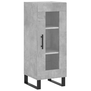 vidaXL Buffet Gris béton 34 5x34x90 cm Bois d'ingénierie