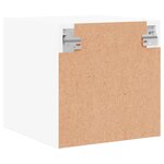 vidaXL Table de chevet avec porte en verre blanc 35x37x35 cm