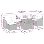 vidaXL Salon de jardin avec coussins 8 Pièces noir résine tressée acacia