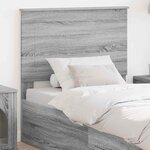 vidaXL Tête de lit Gris Sonoma 90 cm Bois d'ingénierie