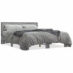 vidaXL Cadre de lit sans matelas sonoma gris 150x200 cm