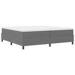 vidaXL Lit Box Spring avec Matelas Gris Clair  200 x 200 cm  Tissu Côtelé