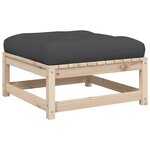 vidaXL Salon de jardin 10 Pièces avec coussins bois de pin massif