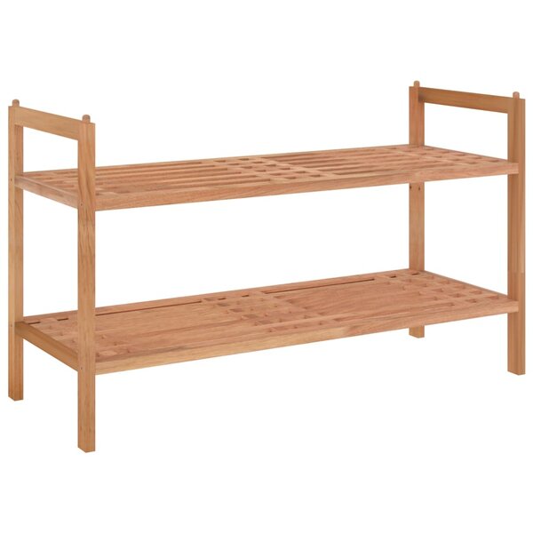 vidaXL Meuble à chaussures 69x27x41 cm Bois massif de noyer